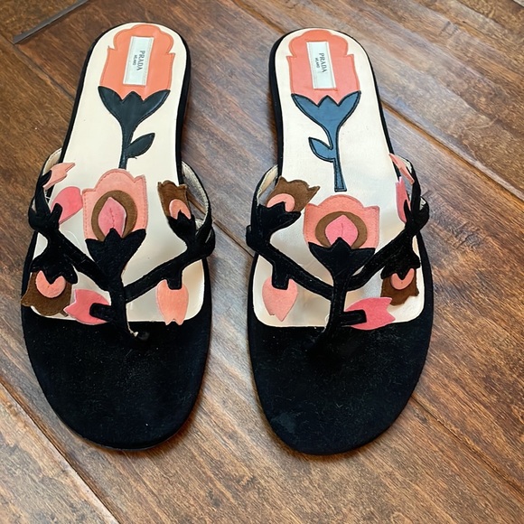 Prada 2008 Fairy Collection slip on thong sandal. NWOT - Picture 2 of 9